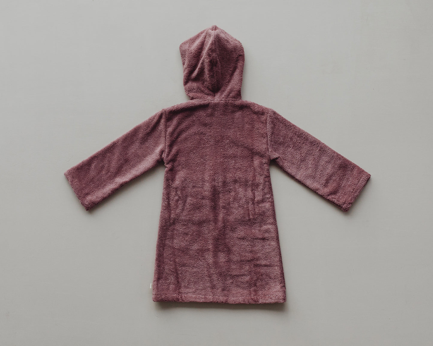 Kinderbademantel mit Reissverschluss Mauve/Ochre