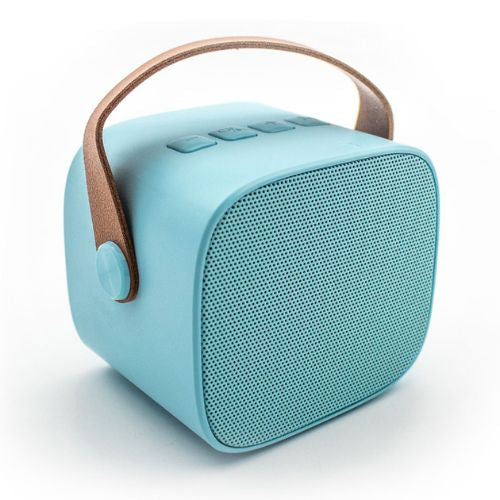 Wiederaufladbarer kabelloser Lautsprecher und Mikrofon – Blue Pastel