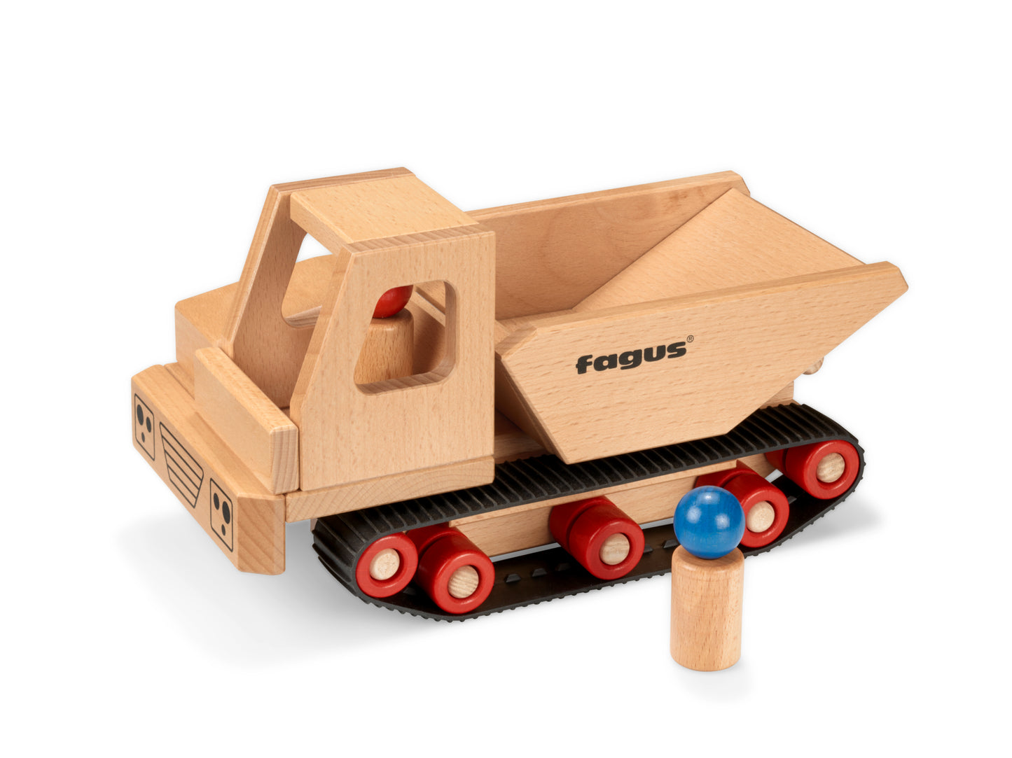 Raupen-Dumper aus Holz