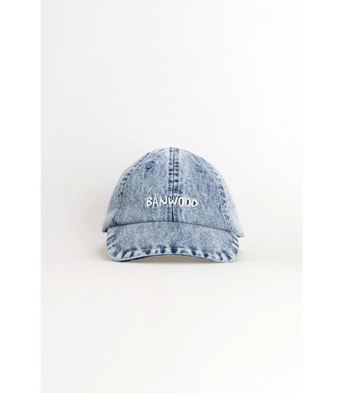 Cap washed denim