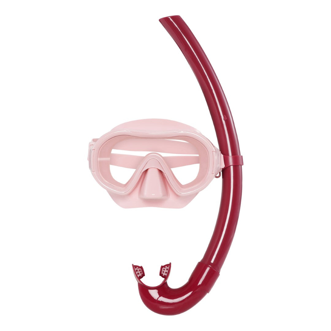 Taucherbrille und Schnorchel rose/ ruby red