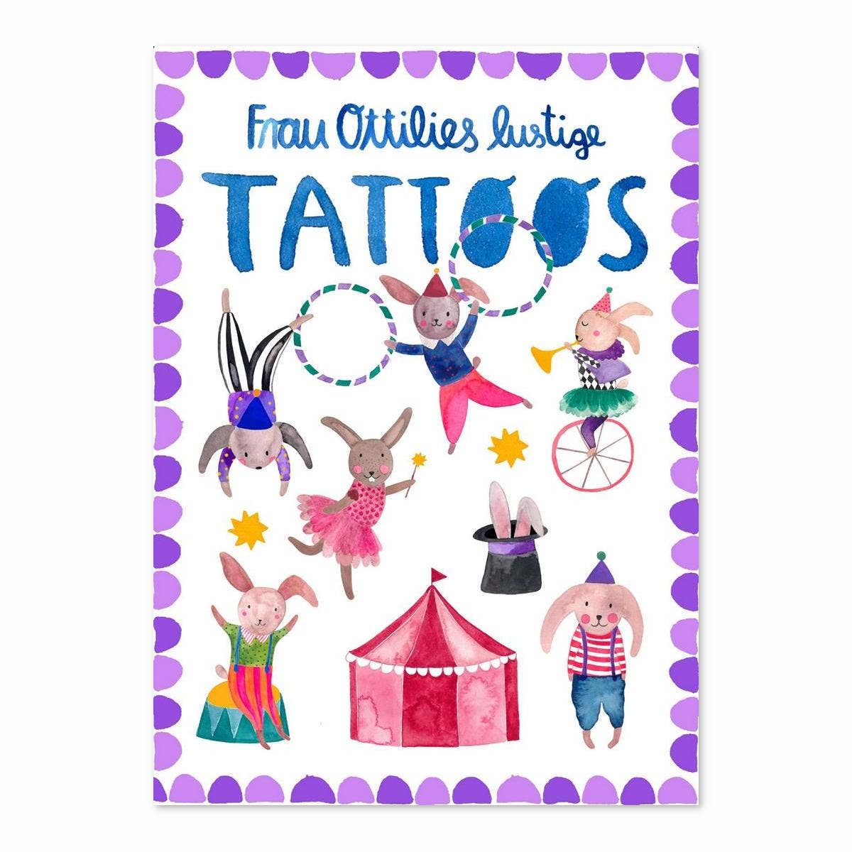 Kindertattoos *Hasen im Zirkus* (VE=3)