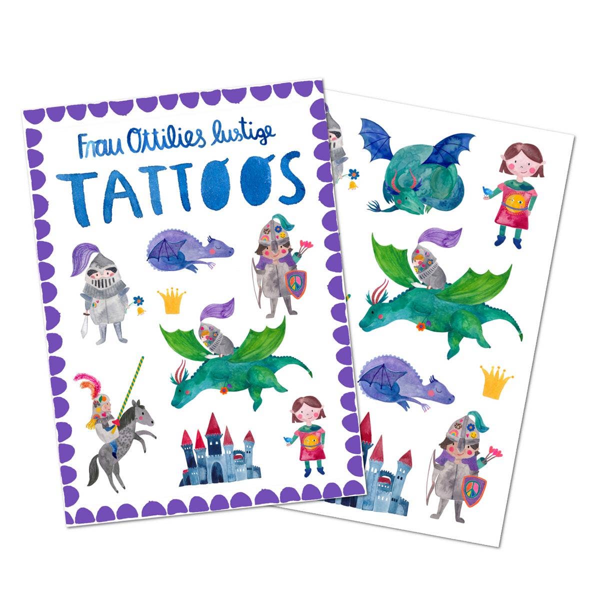 Kindertattoos *Ritter & Drachen* (VE=3)