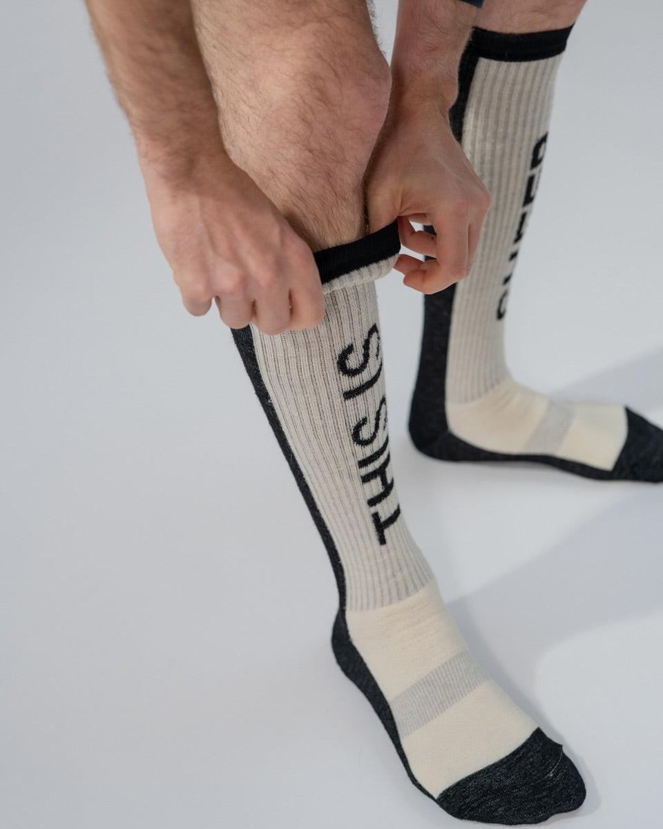 Skisocken aus Merinowolle - Maxi