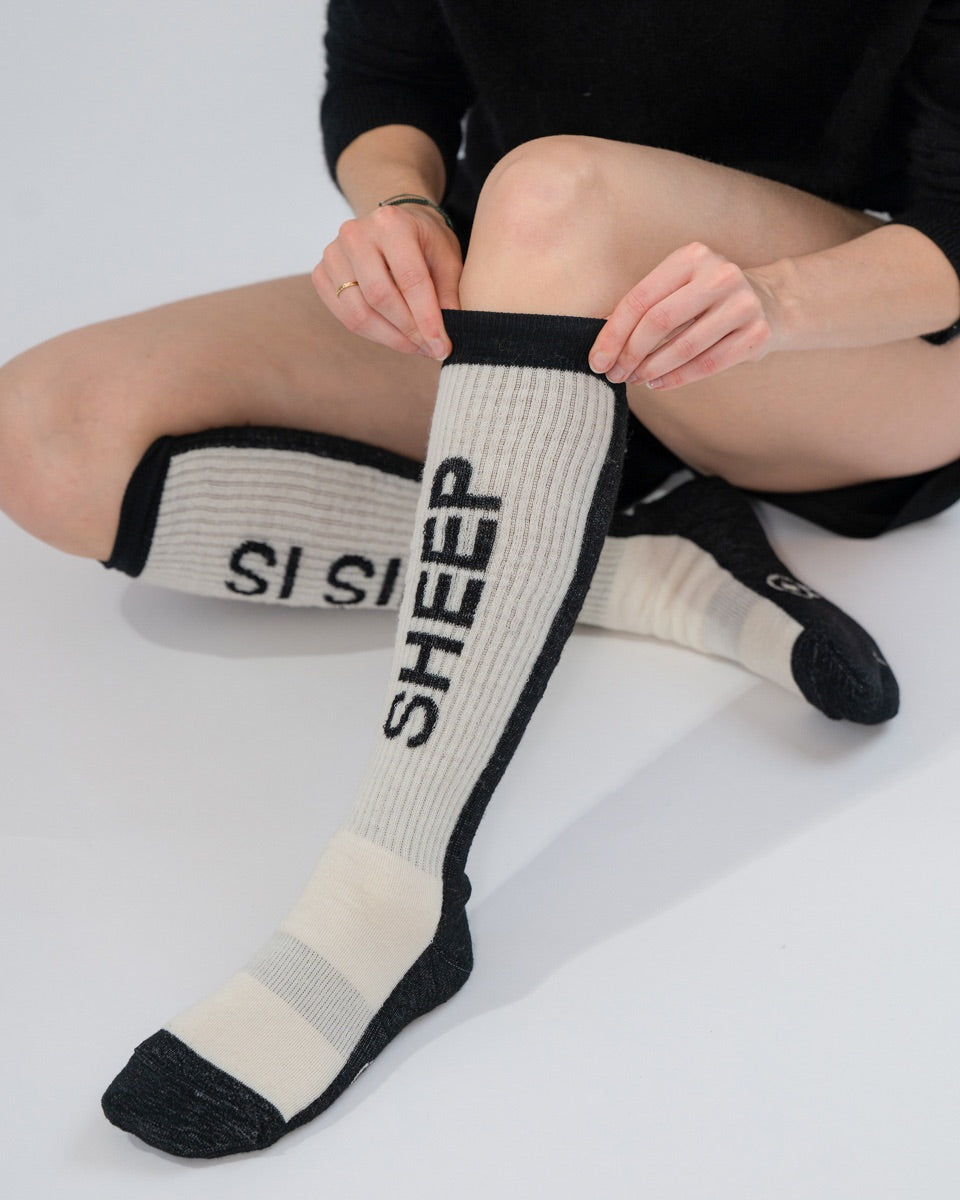 Skisocken aus Merinowolle - Maxi