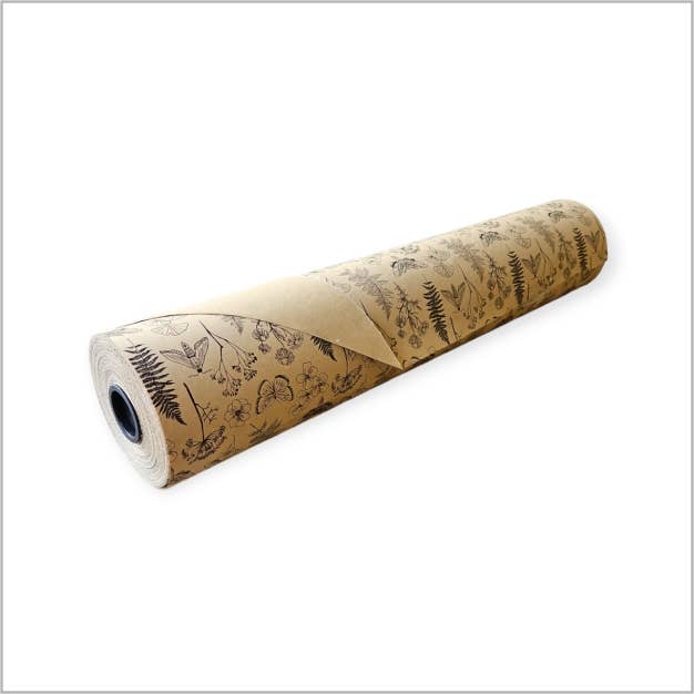Papierrolle –Bio Kraft Nature Time–Schwarz / Braun–60cm x 100m