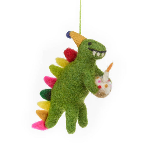 Handgemachte Filz-Geburtstags-Dino-Hängedekoration