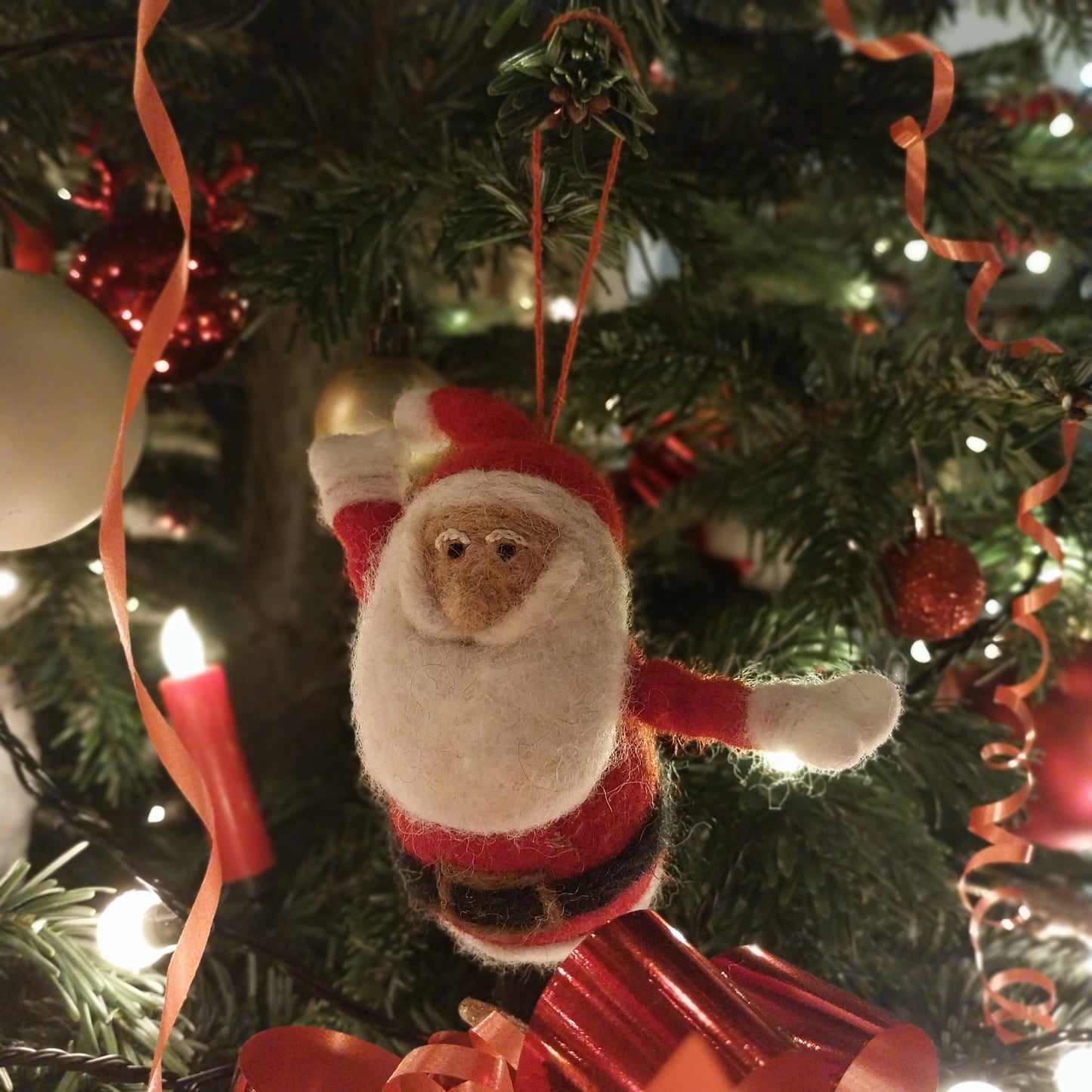 Handgefertigte Filz Runde Weihnachtsbaum Weihnachtsbaum hängende Dekoration