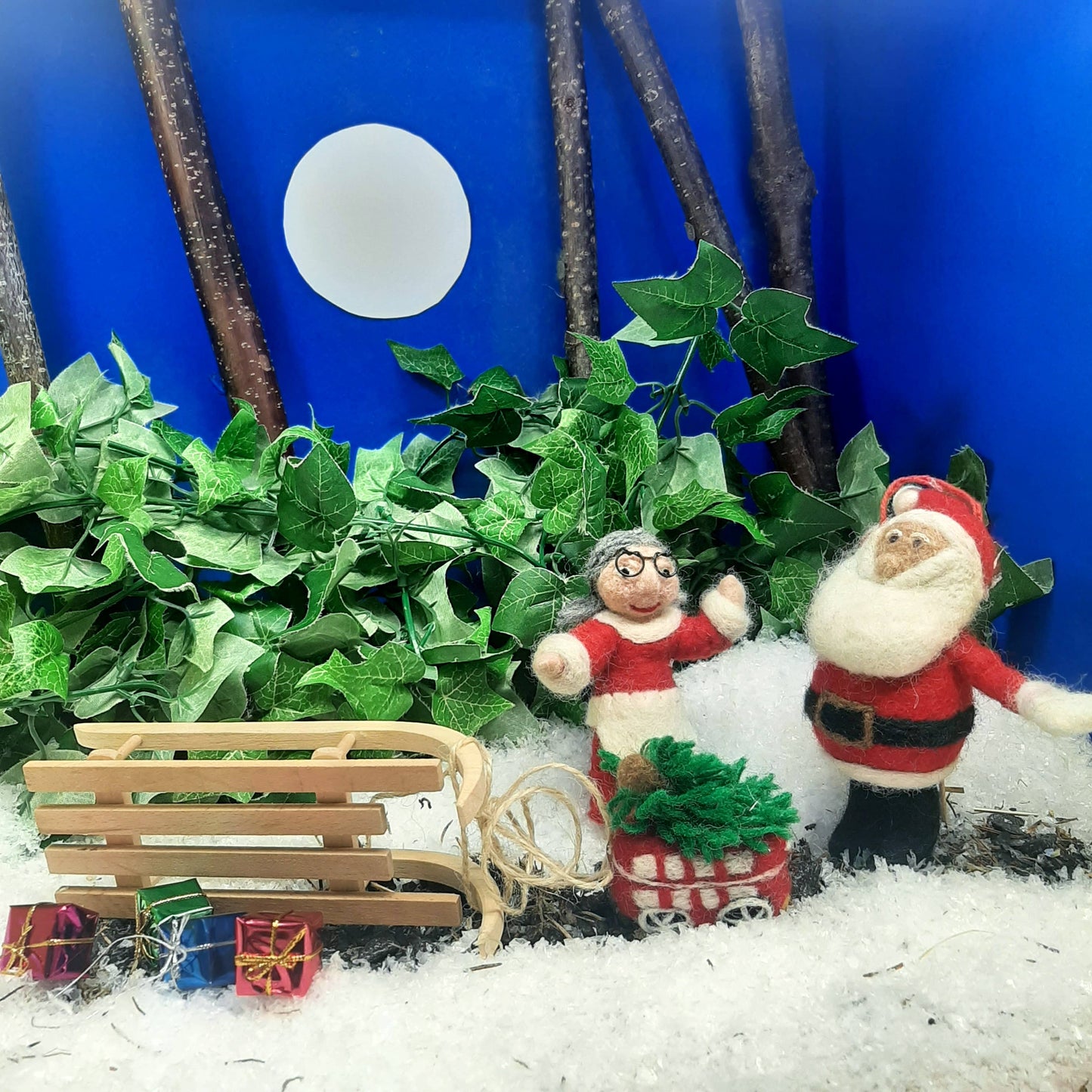 Handgefertigte Filz Runde Weihnachtsbaum Weihnachtsbaum hängende Dekoration